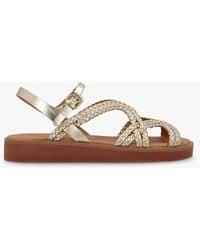 See By Chloé - Sansa Light Gold Leather Gladiator Sandals - Lyst