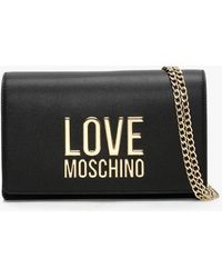 Love Moschino Friends Black Large Logo Cross-body Bag