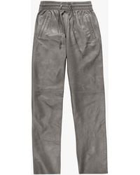 Oakwood - Gift Pewter Leather Drawstring Trousers - Lyst