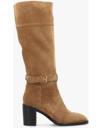 Daniel - Spartan Ankle Strap Block Heel Knee Boots - Lyst