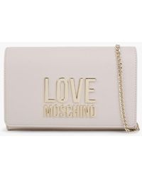 Love Moschino Friends Off White Large Logo Cross-body Bag