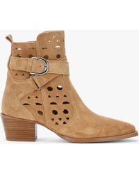 Alpe - Apia Perforated Western Ankle Boots - Lyst