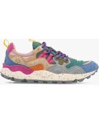 Flower Mountain - Yamano 3 Petrol Stone Suede & Nylon Trainers - Lyst