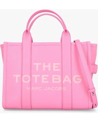 Marc Jacobs - The Leather Medium Petal Pink Tote Bag - Lyst
