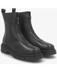 Daniel - Lippy Front Zip Ankle Boots - Lyst