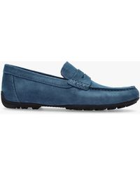 Geox - U Kosmopolis + Grip Dark Avio Suede Loafers - Lyst