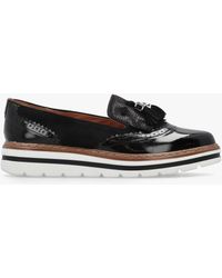 Moda In Pelle - Ellee Patent & Suedette Tassel Loafers - Lyst
