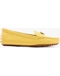 Lauren by Ralph Lauren - Barnsbury Yellow Leather Loafers - Lyst