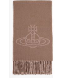 Vivienne Westwood - Double Face Camel Wool Scarf - Lyst