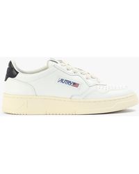 Autry - Medalist Low White & Black Leather Trainers - Lyst