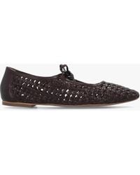 Radley - The Camden Chocolate Leather Ballet Pumps - Lyst