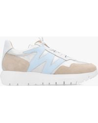 Wonders - Odisei Platino Metallic Leather & Suede Trainers - Lyst
