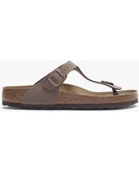 Birkenstock - Gizeh Birko-Flor Mocca Toe Post Sandals , Fabric - Lyst