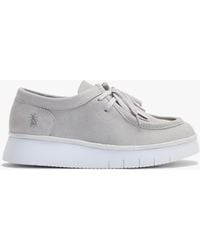 Fly London - Ceza Light Grey Suede Lace Up Shoes - Lyst