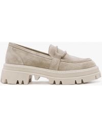 Daniel - Vover Beige Suede Chunky Loafers - Lyst