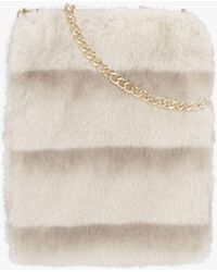 Daniel - Furry Shaded Stripe Faux Fur Cross-Body Bag - Lyst