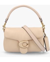 COACH - Pillow Tabby 18 Ivory Leather Shoulder Bag - Lyst