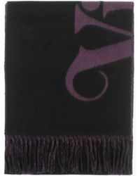 Vivienne Westwood - Double Face Half Logo Wool Scarf - Lyst