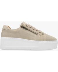 Daniel - Vippy Textured Suede Flatform Trainers - Lyst