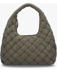 Daniel - Veave Khaki Leather Woven Shoulder Bag - Lyst
