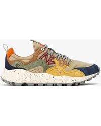 Flower Mountain - Men's Yamano 3 Beige Suede & Nylon Trainers - Lyst