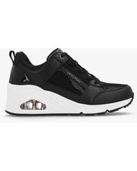Skechers - Uno Everything Nice Black Wedge Trainers - Lyst