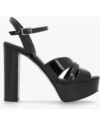 Daniel - Darcey Black Patent Leather Platform Heeled Sandals - Lyst