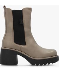 Fly London - Moya Leather Block Heel Chelsea Boots - Lyst