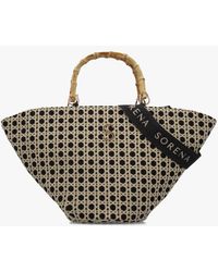 Sorena - One-Of-A-Kind Postiano Multicoloured Basket Tote Bag - Lyst