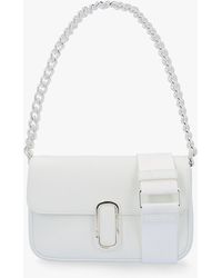 Marc Jacobs - The J Marc White Silver Leather Shoulder Bag - Lyst