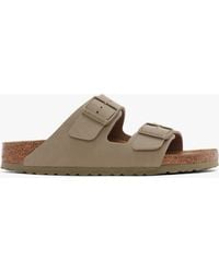 Birkenstock - Arizona Birko-flor Faded Khaki Two Bar Mules - Lyst