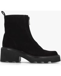 Alpe - Azzie Front Zip Block Heel Ankle Boots - Lyst