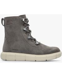 Sorel - Explorer Iii Joan Waterproof Quary Chalk Ankle Boots - Lyst