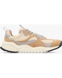 Flower Mountain - Wave Uni Cream Light Nylon & Suede Trainers - Lyst