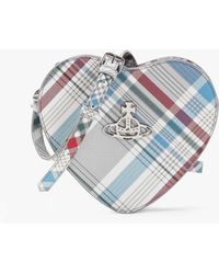 Vivienne Westwood - Louise Heart Madras Check Leather Cross-body Bag - Lyst