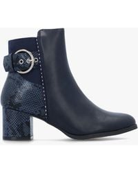 Moda In Pelle - Panay Buckle Block Heel Ankle Boots - Lyst