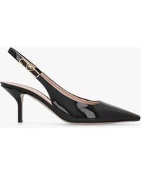 Emporio Armani - Decollete Leather Sling Back Heels - Lyst