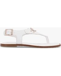 Barbour - Vivienne White Leather Toe Post Sandals - Lyst
