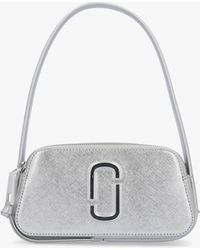 Marc Jacobs - The Metallic Slingshot Silver Leather Shoulder Bag - Lyst