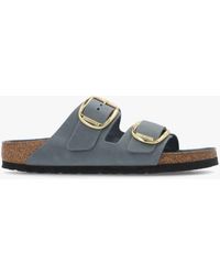 Birkenstock - Arizona Big Buckle Basalt Oiled Leather Two Bar Mules - Lyst