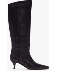 Daniel - Lucy Black Leather Knee Boots - Lyst
