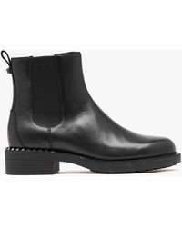 Ash - Fancy Black Leather Chelsea Boots - Lyst