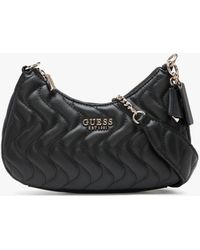 Guess - Eco Mai Black Quilted Cross-body Bag - Lyst