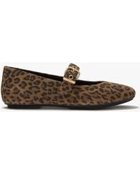 Fitflop - Delicato Tan Leopard Mary Jane Ballerina Pumps - Lyst