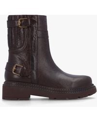 Daniel - Ibuck Chunky Biker Boots - Lyst