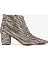 Daniel - Alia Gold Metallic Glitter Block Heel Ankle Boots - Lyst