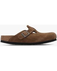 Birkenstock - Boston Soft Footbed Dark Tea Tonal Suede Clogs - Lyst