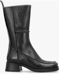 Miista - Alzira Black Leather Mid-calf Boots - Lyst