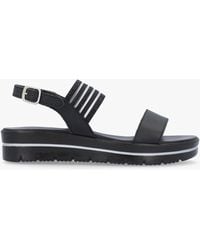 Daniel - Lozzie Two Strap Embellished Low Wedge Sandals Leather - Lyst