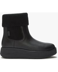 Fitflop - Gen-Ff Roam Knitted Collar Chelsea Boots - Lyst